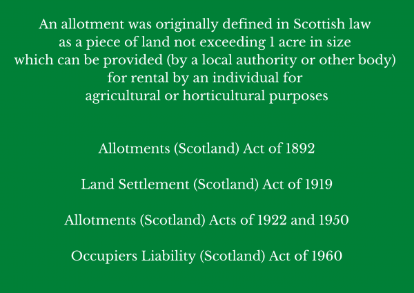 defined in Scottish law as a piece of land2